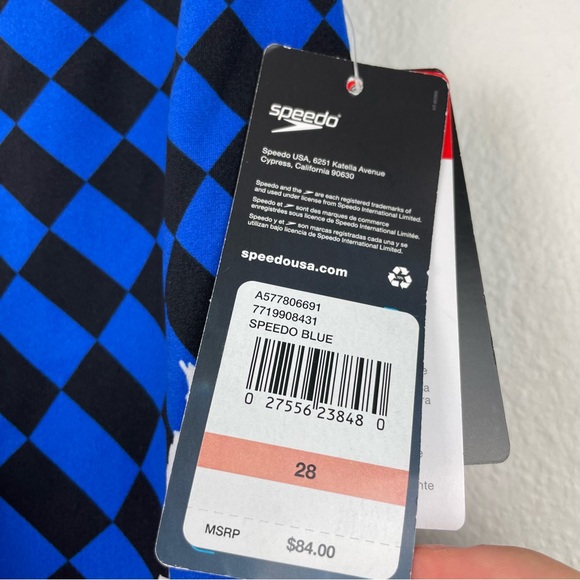 Speedo NEW with tags Blue and Black Endurance One Piece Size 28 Swimsuit - Picture 6 of 11